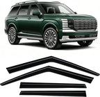 Rain Guards Compatible with Hyundai Palisade 2026, Tape-on Durable Side Window Sun Wind Deflectors, 2026 Palisade Rain Guard Black 4 PCS