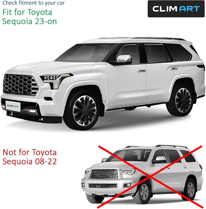in-Channel Incredibly Durable Rain Guards for Toyota Sequoia 2023-2026, Original Window Deflectors, Vent Window Visors, Vent Deflector, 4 pcs. - 623277