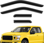 Extra Durable Window Deflectors Tape-On Window Visors Rain Guards Fit for Ford F150 2015-2026 SuperCab, Sun Visors, Wind Vent for Shades, Exterior Car Accessories - 4pcs. AG0721