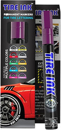 Purple Color Tire Paint Pen - Waterproof Permanent Paint pens for Car wheel Lettering | Car Wash Safe and Durable | Made in Japan (Pack of 1)