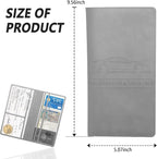 Car Registration and Insurance Holder,PU Leather Car Glove Box Organizer Car Document Holder for ID,Driver's License,Universal Car Organizer Car Accessories for Women/Men(Gray)