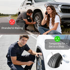 100PCS Tire Repair Rubber Nail Kit, Premium Spiral Screw-in Tire Plugs with 3 Sizes, Emergency Roadside Flat Tire Fix Tool for Car Truck Motorcycle Tractor ATV SUV (100PCS + Screwdriver)