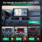 4+64G Android 15 Radio for Honda Accord 8th 2008-2013, 10.1" Touchscreen for Accord 8th Car Stereo, Wireless CarPlay/Android Auto, 5GHz WiFi, Bluetooth 5.0, EQ, GPS, 1280 * 720, Backup Camera