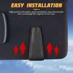Sunglasses Holders for Car Sun Visor, Leather Eyeglasses Hanger Mounter, Magnetic Glasses Holder and Ticket Card Clip, Auto Interior Accessories Universal for SUV Pickup Truck