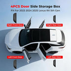 4PCS Door Side Storage Box for Lexus RX 350h 450h 500h 2023 2024 2025 Car Door Accessories, Front Rear Door Insert Organizer Tray Door Handle Storage (Black)
