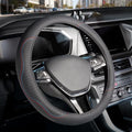 Car Steering Wheel Cover, Microfiber Leather Steering Wheel Covers with Anti-Slip Lining, Breathable Elastic Car Steering Wheel Protector, Universal Standard Size 14-15 inch