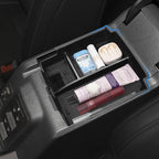2026 Upgrade Center Console Organizer fit for 2025 2026 Ford Bronco 4 Door Bronco Center Console Storage with Rubber Mats for Ford Bronco 2025+ Storage Accessories|Not for 2 Dooor/Manual/Sport Model