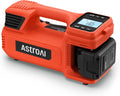 TC4 Portable Air Compressor Tire Inflator, 470W 18V Cordless Air Pump for Truck Tires with 4000mAh Battery, 150PSI Heavy Duty Air Compressor with Digital Display for Car, RVs, SUV Red