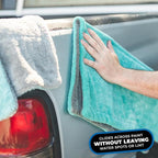 The Liquid8r, Absorbent 70/30 Blend Microfiber Drying Towel for Cars, Trucks, and SUVs, Safe for Detailing, Scratch-Free, Twist Loop, 1100 GSM, 20x24 Inches, Aqua Blue/Grey