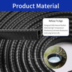Car Door Edge Guards, 16Ft Rubber Seal Car Door Edge Trim, U Shape Door Edge Protector Guard, Aluminum Weather Proofing Automotive Door Edge Molding, Protection for Most Cars (Black)