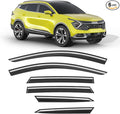 6-pcs Low-Profile Window Rain Guard for Kia Sportage 2023-2026 Rain Guards Side Window Visors Extra-Thick Vent Visor Window Deflectors Tape-on Vent Shades Car Accessories