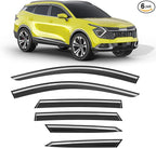 6-pcs Low-Profile Window Rain Guard for Kia Sportage 2023-2026 Rain Guards Side Window Visors Extra-Thick Vent Visor Window Deflectors Tape-on Vent Shades Car Accessories