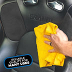 Edgeless 365 Microfiber Towels (10-Pack) Premium 70/30 Blend, Professional Polishing, Wax Removal, Auto Detailing, 365gsm, 16in x 16in, Gold