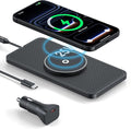 25W Magnetic Wireless Car Charger Pad, for MagSafe Car Charger with 45W USB-C Car Charger, Anti-Slip Wireless Charging Pad for Car Compatible with iPhone 17 16 15 14 13 12 (30CM Cable)