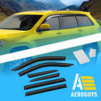 Extra Durable Window Deflectors Tape-On Window Visors Rain Guards Fit for Jeep Grand Cherokee 2011-2021, Sun Visors, Wind Vent for Shades, Exterior Car Accessories - 6pcs. AG0531