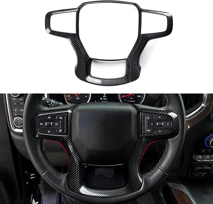 Car Sticker ABS Carbon Fiber Decal Trim for 2019-2025 Chevy Silverado Blazer | for 2021-2024 Tahoe Suburban Interior Decal Accessories