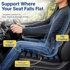 Car Seat Cushion for Long Drives, Seat Cushion for Car, Inflatable Car Seat Cushions for Driving, Adjustable Truck Driver Seat Pad for Auto, SUV, Office Chair, Built-in Pump, Black
