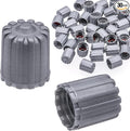 30PCS TPMS Tire Valve Stem Caps, Plastic Wheel Tire Valve Stem, with O-Ring Rubber Seal, Universal Tire Valve Stem Covers for Cars, SUV, Trucks, Bikes, Motorcycles, Bicycles(Gray)