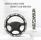 Vintage Groovy Flowers Steering Wheel Cover, Elastic Non-Slip Steering Wheel Protector,Auto Interior Decor for Women Girls,Universal 15" Fit for Sedans,Trucks