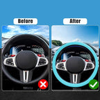 JDDRY Steering Wheel Cover - Silicone Protector - Universal Fit - Light Blue (1PC)