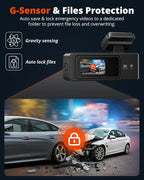 Wireless Dash Cam Front and Rear 2K, WiFi APP Dash Camera for Cars with 1.5'' Screen, Mini Dashcam Front and Back Support G-Sensor/Time Lapse 2 Kinds Parking Monitor