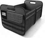 Car Trunk Organizer for SUV - 70L Collapsible Tactical MOLLE Car Storage with Reinforced Handles & Multiple Pockets, Sturdy Trunk Organizers for Groceries, Tools & Outdoor Storage (Black)