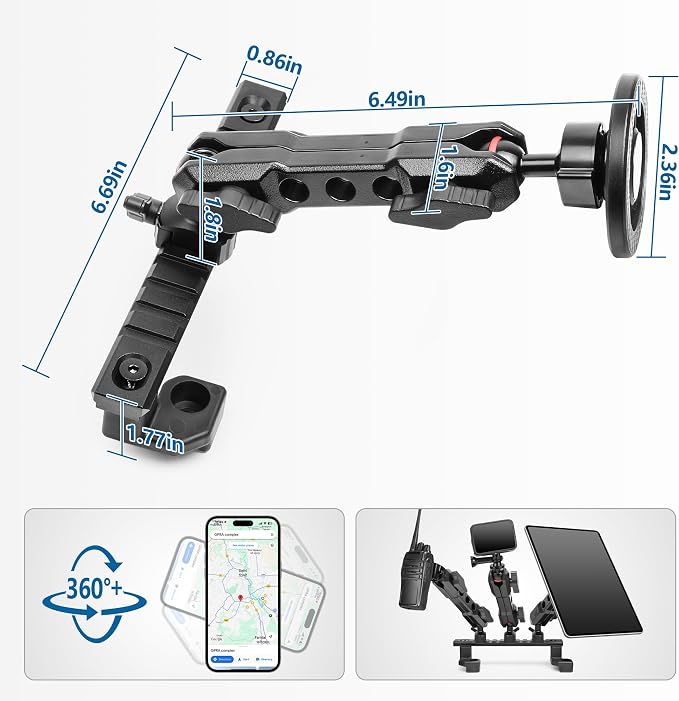 Phone Mount for 2022 2023 2024 2025 2026 Chevrolet Silverado 1500/GMC Sierra 1500 2500 3500 HD Accessories,Dash Platform Phone Mount Magsafe Fit 13.4" Screen, Cell Phone Holder for NATO Rail