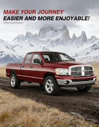 Window Rain Guards Fit for 2002-2008 Dodge Ram 1500 Quad Cab/Extended Cab | Outside-Mount | Window Visors | Wind Deflector for 03-09 Dodge Ram 2500 3500 Extended Cab | Dark Smoke Vent Shades