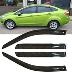 4pcs Original Shatterproof Rainproof Side Window Wind Deflectors for 2009-2019 Ford Fiesta(Sedan & Hatchback),Rain Guards,Nice Looking Window Visors for Cars,Vent Deflector 94547