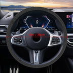 Leopard Print Steering Wheel Cover for Women Men, Anti-Slip Breathable Cute Steering Wheel Protector, Car Accessories Interior, Universal 14" 02/2-15" Fit Auto, Suvs