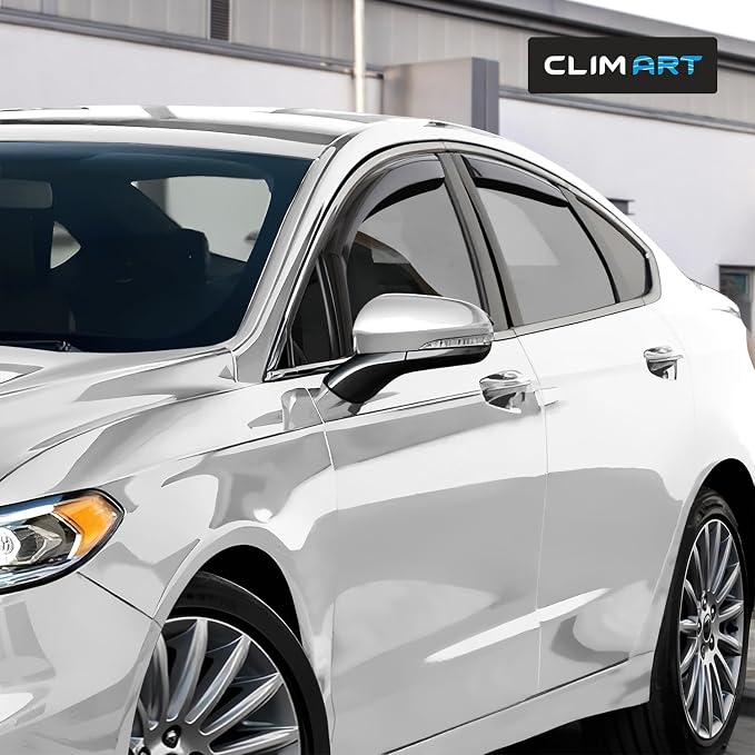in-Channel Incredibly Durable Rain Guards for Ford Fusion 2013-2020, Original Window Deflectors, Vent Window Visors, Vent Deflector, 4 pcs. - 613112
