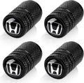 4pcs Tire Valve Stem Caps, Compatible with Honda Series Stem Cap Universal Car Air Cover Car Accessories for Cars, SUV, Truck, Motorcycles Black