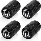 4pcs Tire Valve Stem Caps, Compatible with Honda Series Stem Cap Universal Car Air Cover Car Accessories for Cars, SUV, Truck, Motorcycles Black