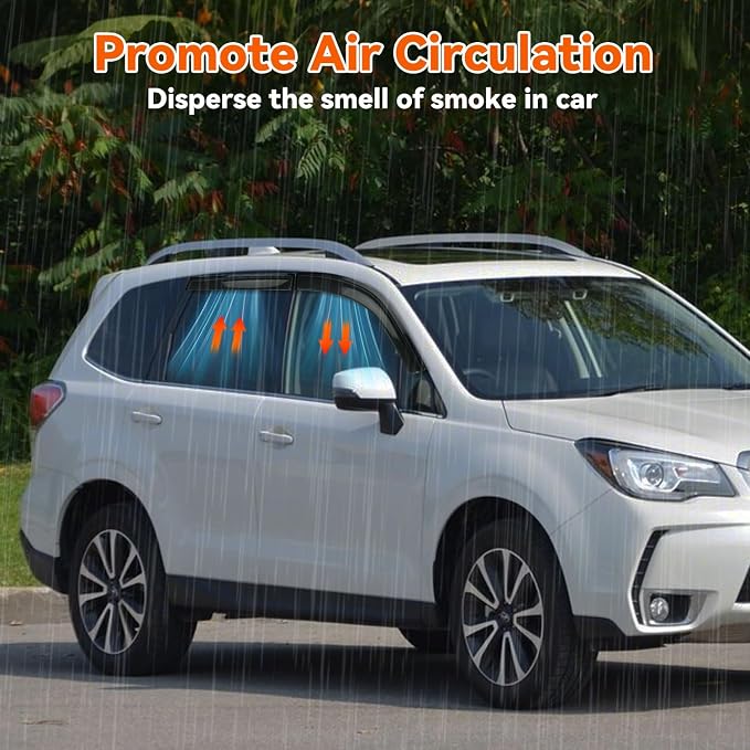 Rain Guards Compatible with 2014-2018 Forester, Tape-On Side Window Visor Wind Deflector Vent Visors Car Accessories 4pcs