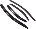 WD2-059 Dark Smoke 4 Pcs Set Window Visor (Outside Mount) Deflector Rain Guard Compatible with 2007-2010 Chevrolet Aveo