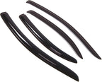 WD2-059 Dark Smoke 4 Pcs Set Window Visor (Outside Mount) Deflector Rain Guard Compatible with 2007-2010 Chevrolet Aveo