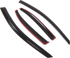 Outside Mount Window Vent Visors Rain Guards Compatible with Acura TSX 2004-2008 | Side Window Wind Deflectors Rain Shields | Black Tinted, 4 Pcs Set, BGWV-556