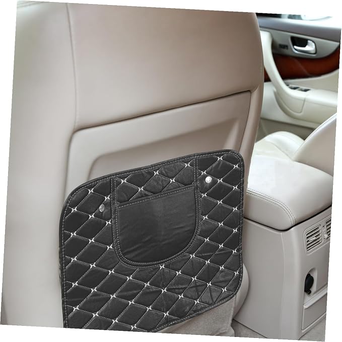 Car Seat Back Protector Durable Kick Mat with Built Storage Bag Backseat Organizer for Cars Comfortable Protection from Dirt Scratches for Family Travel