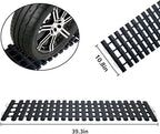 Emergency Devices 2 pcs Tire Traction Mats 39.3" (L) x 10.8" (W), Portable for Snow, Ice, Mud, and Sand Used to Car, Truck, Van or Fleet Vehicle Off Road Winter Accessories (2PCS* 39in)