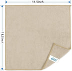 Brown Microfiber Cleaning Cloth, 8 Pack Cleaning Towels for Kitchen, Lint Free, Scratch-Free, Highly Absorbent, and Reusable Cleaning Rags for House, Window and Glass, Cars, 11.5 X11.5 inch