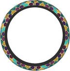 Glitter Mermaid Scales Steering Wheel Cover Cute for Women Men Car Accessories Universal 15 Inch Anti-Slip Automotive Steering Wheels Protector Covers for Truck SUV Sedan Turquoise