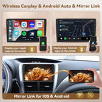 [4+64G] Android 15 Carplay Stereo Double Din, 9'' in-Cell Touch Screen Radio Wireless Carplay Android Auto 5G WiFi Car Stereo Bluetooth 5.0 Mirror Link GPS SWC FM/RDS/EQ, AHD Backup Camera+Mic | Wireless Carplay Android Auto, Bluetooth GPS Mirro...