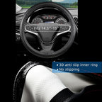 Car Steering Wheel Cover for Chevy Silverado 1500 2500 3500, Tahoe, Equinox,Traverse,Colorado, Automative Accessories for Chevy, Sporty Design, Black
