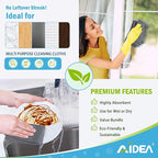 AIDEA Microfiber Cleaning Cloth Grey 12PK, Microfiber Towels for Cars, Premium Car Cloths, Dusting Cloth Lint Free Cleaning Rags for SUVs, House, Kitchen, Window, Workshops,11.5×11.5"