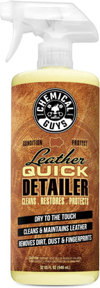 Leather Quick Detailer for Car Interiors, Furniture, Apparel, Shoes, Sneakers, Boots, and More (Works on Natural, Synthetic, Pleather, Faux Leather and More), 32 fl oz