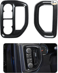Car Dashboard Side Air Vent AC Outlet Trim ABS Carbon Fiber Interior Decal Cover for 2019-2025 Chevy Silverado/GMC Sierra 1500 | for 2020-2025 Silverado/Sierra 2500 3500 HD Accessories (Style B)