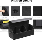 Leather Car Trunk Organizer,Durable Collapsible Adjustable Compartments Cargo Storage,Extra Large Capacity,AK-151