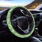 Universal Steering Wheel Cover Sweat Absorption Car Steering Wheel Cover Polyester Cover with Anti-Slip Lining for Van Truck Car SUV, St.Patrick's Day Shamrock Rainbow Pattern