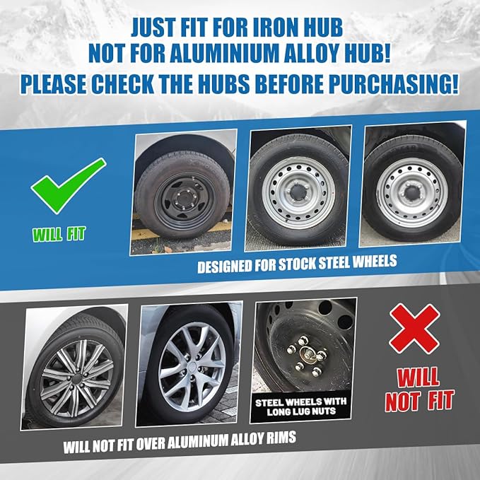 17 Inch Hubcaps Set of 4 Universal Wheel Rims Cover Hubcaps | Snap On Car Truck SUV Steel Wheels Hubcap High quality and durable ABS+PC Material (17-Inch, Grey )