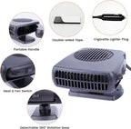 Car Heater,200W Portable Fast Heating Auto Car Heater Defroster Windshield Defogger Automobile Windscreen Heater Plug in Cigarette Lighter 360 Degree Rotary